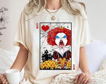 Disney The Queen of Hearts Alice In Wonderland Halloween Costume Shirt, Disneyland Halloween Family Matching Shirt, WDW Epcot Theme Park