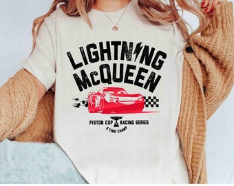 Chemise Disney Cars 3 Lightning McQueen, chemise McQueen, chemise assortie pour la famille Disneyland, t-shirt Magic Kingdom, parc à thème WDW Epcot
