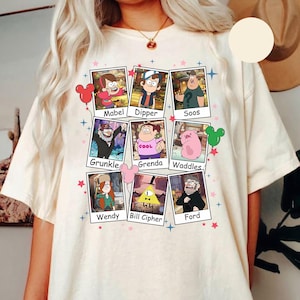Disney Gravity Falls Photos Book Shirt, Gravity Falls Birthday Balloon Shirt, Mabel Dipper Wendy Soos Grunkle Shirt, Disneyland Matching Tee