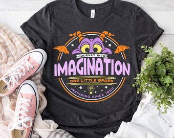 Disney Figment Journey Into Imagination One Little Spark Shirt, Disney Epcot Purple Dragon Tee, Disney World Team Figment Shirt