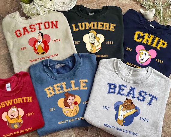 Retro Disney Beauty and the Beast Est 1991 Shirt, Belle, Beast 