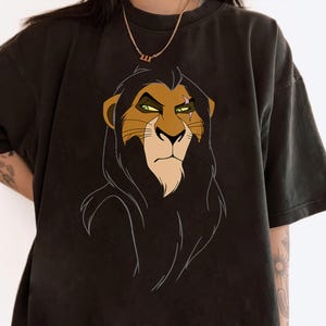 Disney The Lion King Scar Large Face Disneyland Family Matching Shirt, Magic Kingdom Tee, WDW Epcot Theme Park