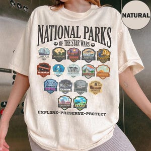 National Parks of the Star Wars Shirt, Tatooine Mustafar Endor Park Shirt, Star Wars Planets Tee, Disneyland Parks Shirt, Galaxy&#39;s Edge Trip