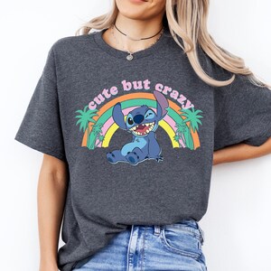 Disney Lilo And Stitch Cute But Crazy Stitch T-Shirt, Disneyland Family Matching Shirt, Magic Kingdom Tee, WDW Epcot Theme Park image 3