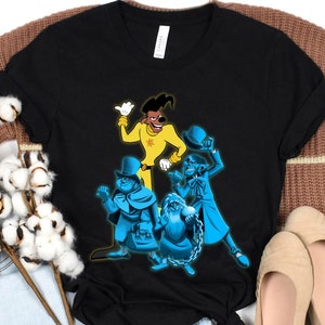 Vintage The Haunted Mansion Powerline Halloween Shirt, Drei per Anhalter fahrende Geister Shirt, Foolish Sterbliche Shirt, BTW Passende Familien Shirts