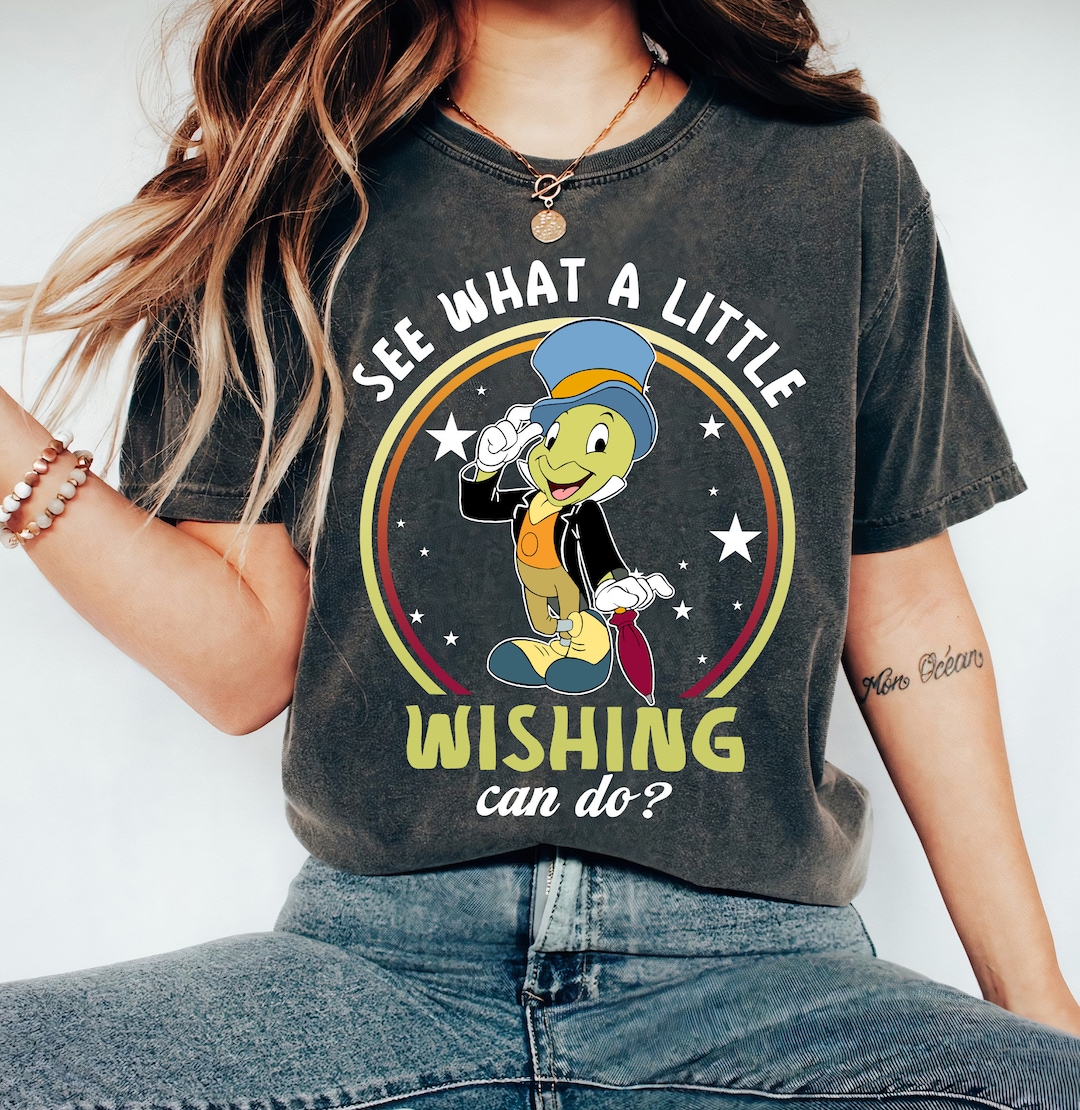 Retro Jiminy Cricket See What A Little Wishing Can Do Shirt, Disney