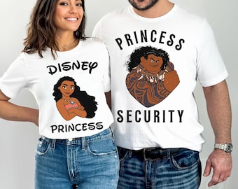 Disney Princess Security Shirt, Disney Moana and Maui Tee, Disney Couple Tee, Disney Father and Daughter Matching, Disney Father's Day Shirt