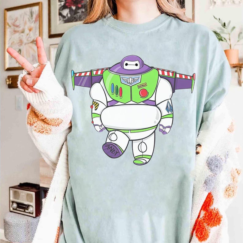 Disney Baymax Lightyear Outfits Shirt, Buzz Lightyear Toy Story Disneyland WDW Matching Family Shirt, Magic Kingdom, Animal Kingdom Outfits image 3