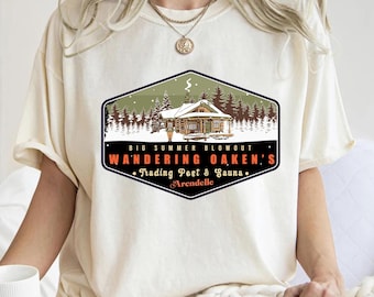 Disney Retro Frozen Elsa en Anna Wandering Oaken's Trading Post-shirt, bijpassende Disney Disneyland-familieshirt, Magic Kingdom-T-shirt