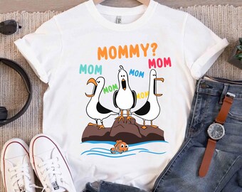 Disney Findet Nemo Möwe Mama Mama Shirt, Disney Mama Squad Shirt, Mama Geschenk, glücklicher Muttertag, Disneyland Reise T-Shirt