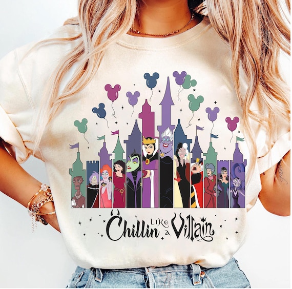Disney Chillin Like A Villain Shirt, Bad Witches Club Castle