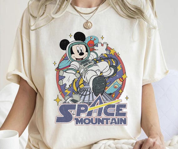 レトロなスペースマウンテン スペースマウンテン/Tシャツ ディズニー 