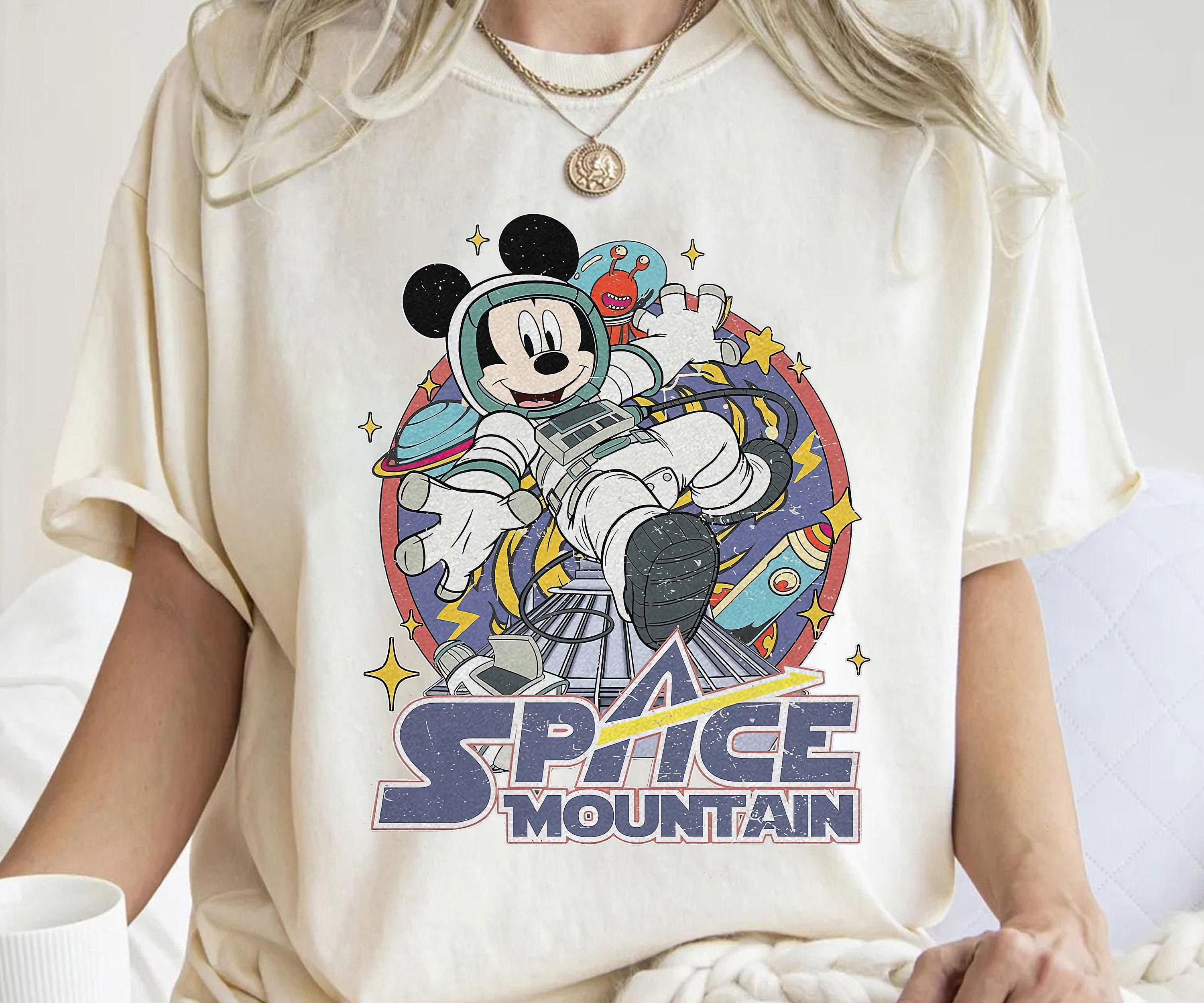 レトロなスペースマウンテン ミッキー＆フレンズ スペースTシャツ 