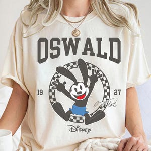 Retro Disney Oswald the Lucky Rabbit Est 1927 Classic Checkered Shirt, Oswald Walt Disney Studio T-shirt, Epic Mickey Shirt,Disneyland Shirt