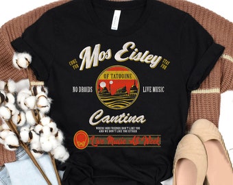 Star Wars Classic Mos Eisley Cantina Live Musik die ganze Woche Ad T-Shirt, Star Wars T-Shirt, Disneyland Halloween Party passendes Familienshirt