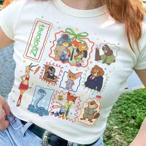 Coquette Bow Disney Zootopia 2 Characters Shirt, Judy Hopps Nick Wilde Gary De'Snake Tee, Zootropolis, Disneyland Family 2026 Trip Shirt image 2