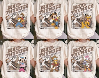 Personalized Disney Mickey and Friends  Big Thunder Mountain Railroad Tee, Comfort Colors The Wildest Ride In The Wilderness Shirt, WDW Gift
