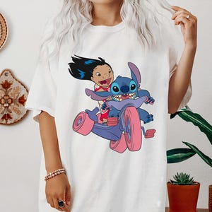 Disney Lilo And Stitch Bike Adventure Graphic Shirt, Disneyland Family Matching Shirt, Magic Kingdom Tee, WDW Epcot Theme Park image 2