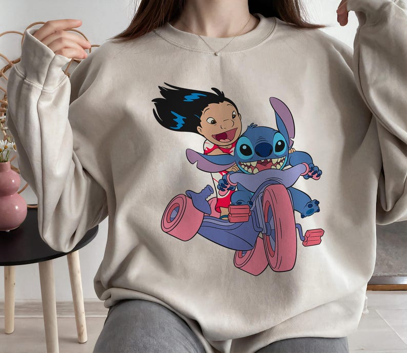 Disney Lilo And Stitch Bike Adventure Graphic Shirt, Disneyland Family Matching Shirt, Magic Kingdom Tee, WDW Epcot Theme Park image 4