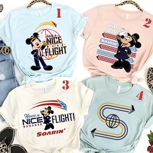 Disney Mickey Mouse Soarin Around The World Mickey & Friends T-shirt, Disney Ride Epcot Center Shirt, Disneyland Family Vacation Trip Gift