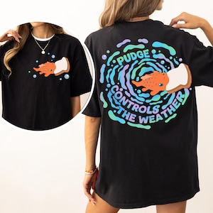 2-sided Lilo and Stitch Pudge Controls The Weather Shirt, Lilo and Stitch Shirt, Pudge The Fish Shirt, WDW Disneyland Matching Family Shirt