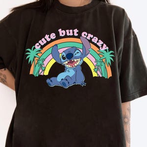 Disney Lilo And Stitch Cute But Crazy Stitch T-Shirt, Disneyland Family Matching Shirt, Magic Kingdom Tee, WDW Epcot Theme Park image 1