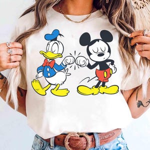 Disney Mickey Mouse et Donald Duck meilleurs amis T-shirt, cadeau voyage WDW Disneyland, chemises de famille assorties, Magic Kingdom image 2