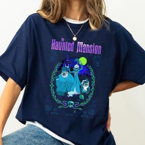 Disney Lilo and Stitch Characters Cosplay Haunted Mansion Hitchhiking Ghosts Shirt, Foolish Mortals Shirt, Disneyland Matching Family Shirts image 2