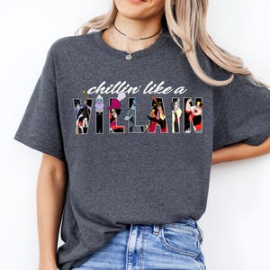 Disney Villains Chillin Like A Villain Cruella Ursula Evil Queen Captain Hook Shirt, Disneyland Family Matching Shirt, WDW Epcot Theme Park image 3