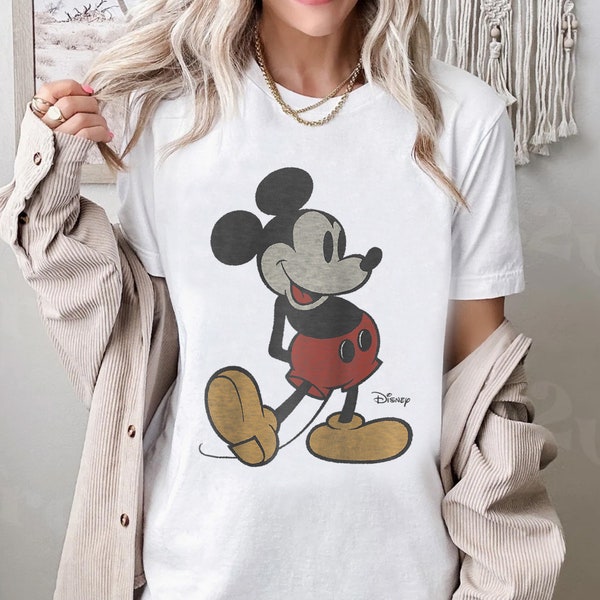 Disney Klassiek Mickey Mouse Pose Grafisch T-shirt, Mickey en Vrienden Shirt, Disneyland WDW Matching Family Shirt, Magic Kingdom