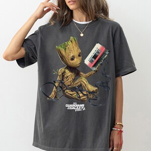 Marvel Guardians Of The Galaxy Groot Tape Portrait T-Shirt, Disneyland Family Matching Shirt, Magic Kingdom Tee, WDW Epcot Theme Park Shirt image 3