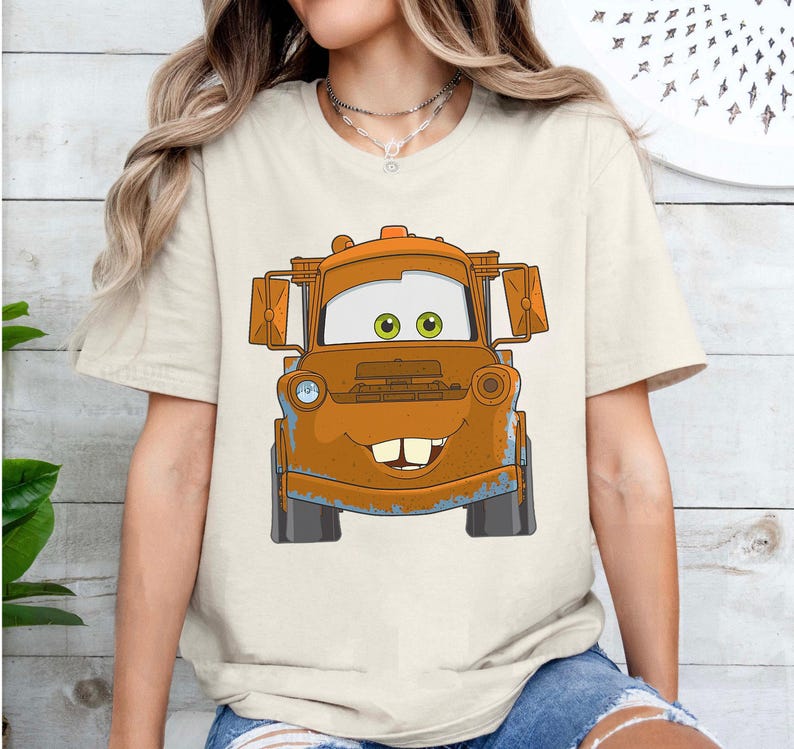 Disney Pixar Cars Mater Big Truck Face T-Shirt, Cute Tow Mater Shirt, Disney Cars Shirt, WDW Matching Family Shirt, Magic Kingdom Shirts image 4