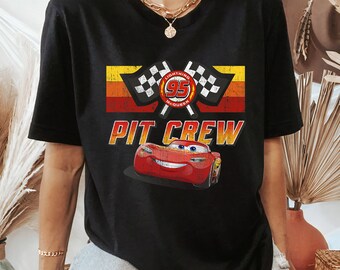 Disney Cars McQueen Pit Crew Red Graphic Shirt, Disneyland Family Matching Shirt, Magic Kingdom Tee, WDW Epcot Theme Park