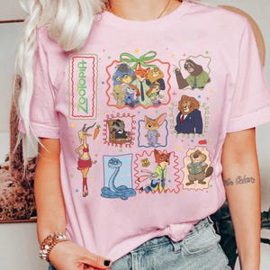 Coquette Bow Disney Zootopia 2 Characters Shirt, Judy Hopps Nick Wilde Gary De'Snake Tee, Zootropolis, Disneyland Family 2026 Trip Shirt image 4
