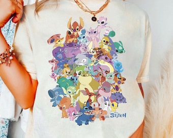 Maglietta Disney Lilo & Stitch Dogpile Experiment Compilation, Maglietta Disney Stitch, Ohana significa famiglia, Maglietta Hawaii, Maglietta viaggio in famiglia a Disneyland