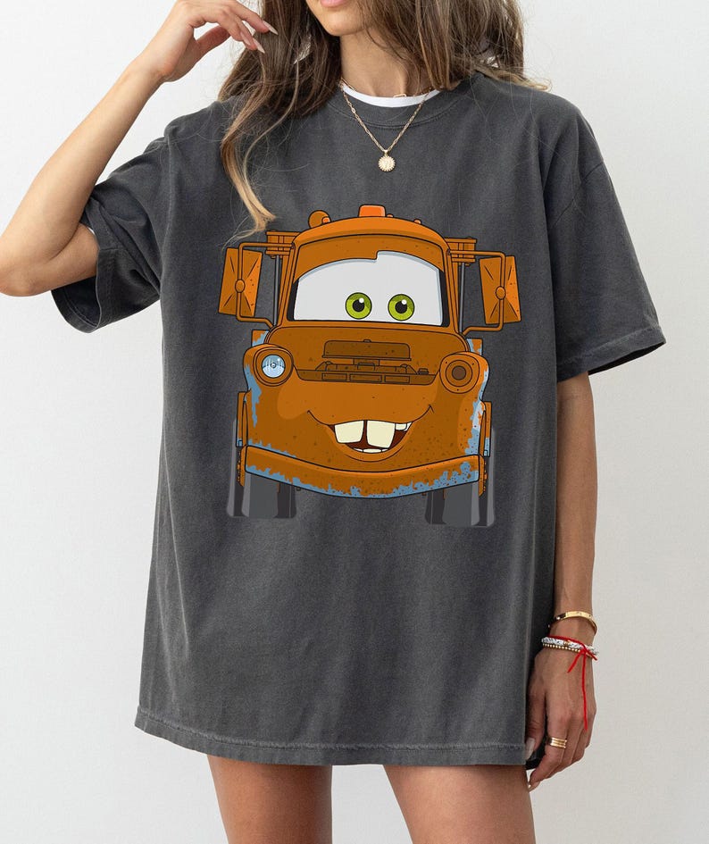 Disney Pixar Cars Mater Big Truck Face T-Shirt, Cute Tow Mater Shirt, Disney Cars Shirt, WDW Matching Family Shirt, Magic Kingdom Shirts image 3