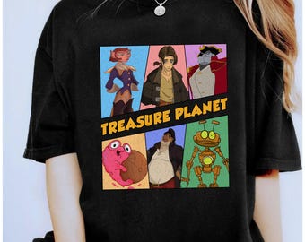 Disney Treasure Planet Retro Characters Group Shirt, Disneyland WDW Matching Family Shirt, Magic Kingdom, Animal Kingdom Shirt