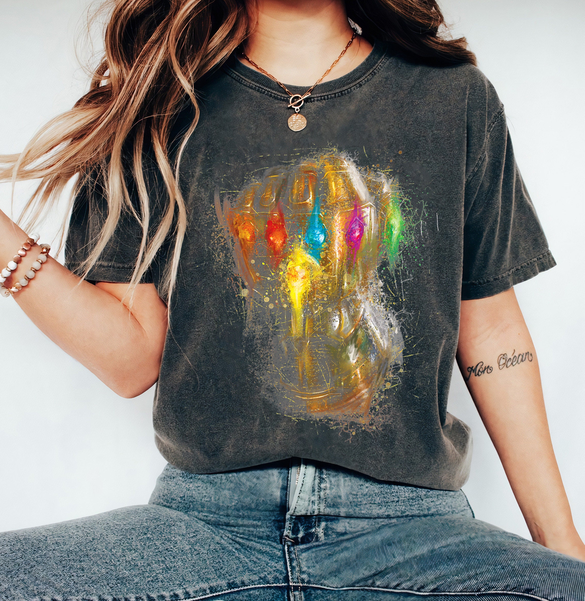 Marvel Avengers Endgame Thanos Infinity Gauntlet Graphic Shirt, Disneyland Family Matching Shirt, Magic Kingdom Tee, Epcot Theme Park Shirt