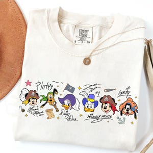 Disney Pirates Mickey and Friends Signatures Shirt, Yo Ho Yo Ho A Pirate&#39;s Life For Me Tee, Pirates of the Caribbean, Disney Cruise Trip