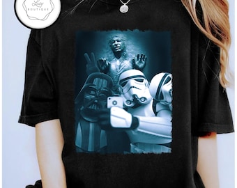 Star Wars Storm Trooper Darth Vader Selfie Shirt, Han Solo Frozen in Carbonite T-shirt, Darth Vader Selfie Shirt, Galaxy's Edge Shirt