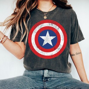 Marvel Captain America Shield Logo Shirt, Disneyland Family Matching Shirt, Magic Kingdom Tee, WDW Epcot Theme Park Shirt image 2
