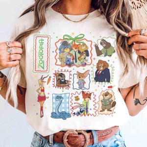 Coquette Bow Disney Zootopia 2 Characters Shirt, Judy Hopps Nick Wilde Gary De'Snake Tee, Zootropolis, Disneyland Family 2026 Trip Shirt image 1