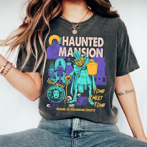 Retro The Haunted Mansion Shirt, per Anhalter durch die Geister Madame Leota T-Shirt, psychische Lesungen Foolish Sterbliche Shirt, Disneyland passende Familie Shirt