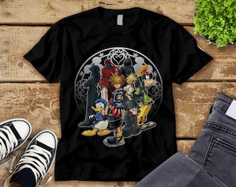 Disney Men's Kingdom Hearts Hearts Group T-Shirt