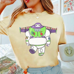 Disney Baymax Lightyear Outfits Shirt, Buzz Lightyear Toy Story Disneyland WDW Matching Family Shirt, Magic Kingdom, Animal Kingdom Outfits image 4