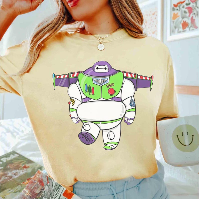 Disney Baymax Lightyear Outfits Shirt, Buzz Lightyear Toy Story Disneyland WDW Matching Family Shirt, Magic Kingdom, Animal Kingdom Outfits image 4