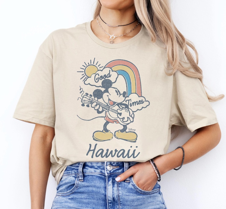 Maglietta Disney Topolino Good Times Hawaii, Topolino e amici, Maglietta Magic Kingdom, Maglietta Disneyland Unisex Maglietta per adulti Maglietta per bambini Maglietta per neonati immagine 1