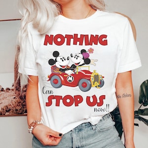 Retro Nothing Can Stop Us Now Shirt, Mickey & Minnie&#39;s Runaway Railway Shirt, Disney Mickey and Friends, Disneyland Matching Family Shirt