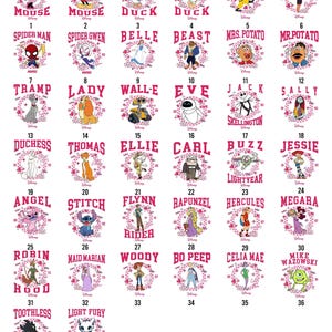 Disney Mickey en Minnie Love Hearts Valentine-shirt, Stitch & Angel Valentine-shirts, Max Roxanne-T-shirts voor koppels, bijpassende T-shirts voor Disney-koppels afbeelding 2