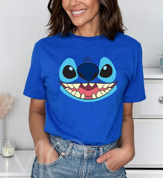 Disney Stitch Sonriendo Lilo Stitch Big Face Stitch Camiseta de Halloween Camisa a juego de la familia Disneyland Magic Kingdom Parque tematico WDW Epcot Etsy Mexico